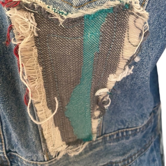 PERISCOPE AUTHENTIC PS-3983 Embroidered Patch Denim Jacket Front/Back Medium - Picture 17 of 17